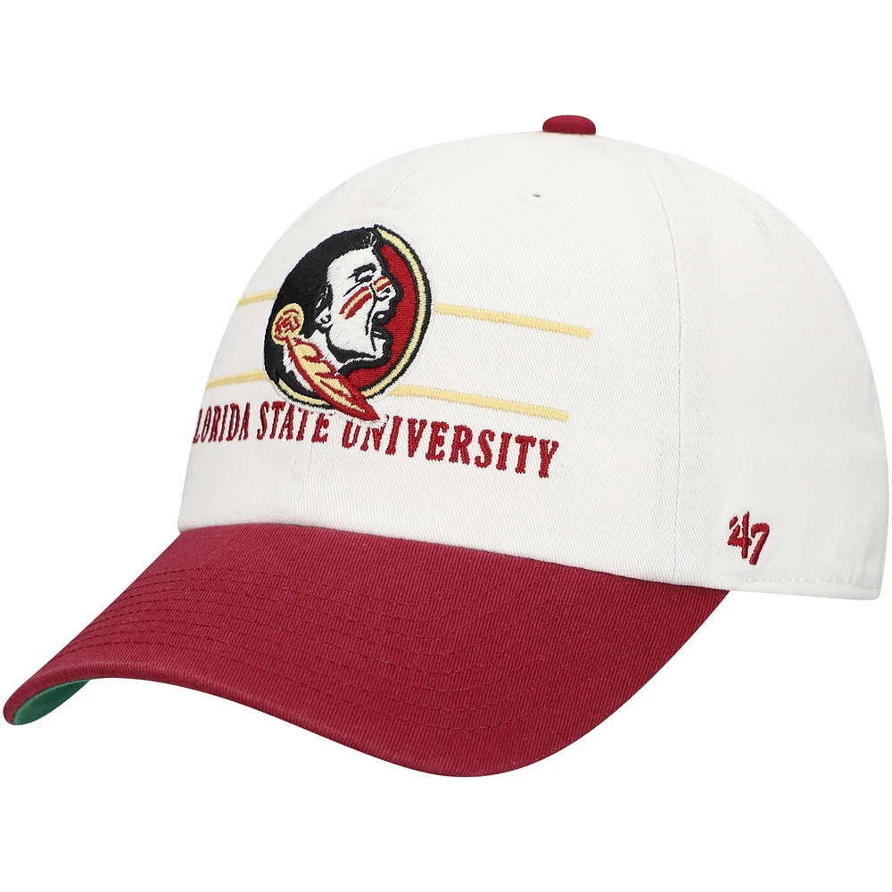 Casquette ajustable blanche Florida State Seminoles Gridiron Clean Up '47 pour homme