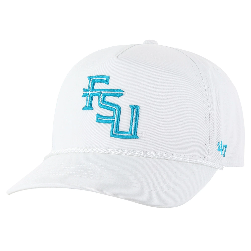 Chapeau réglable blanc Florida State Seminoles avec attelage de corde '47 pour hommes