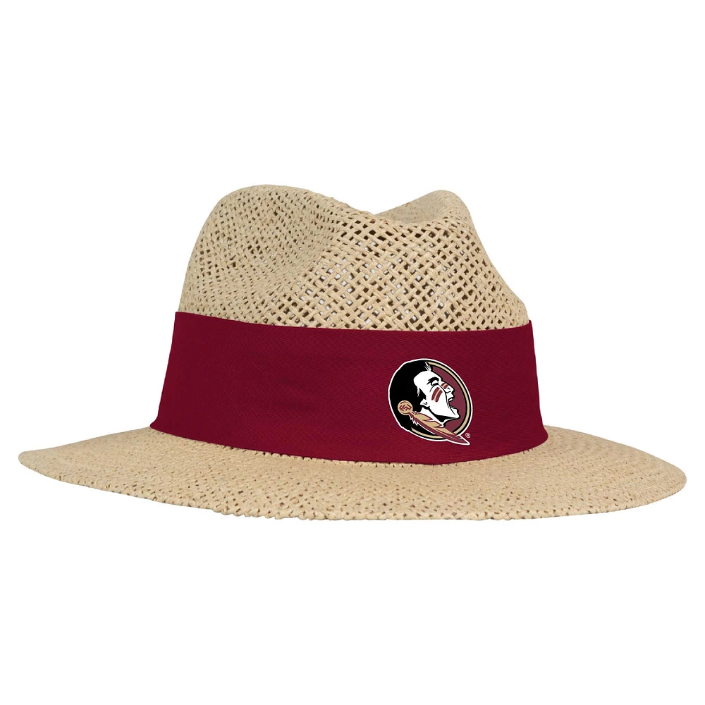 Men's Ahead Tan Florida State Seminoles Wellington Gambler Straw Hat