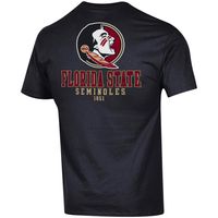 Men's Champion Black Florida State Seminoles Stack 2-Hit T-Shirt