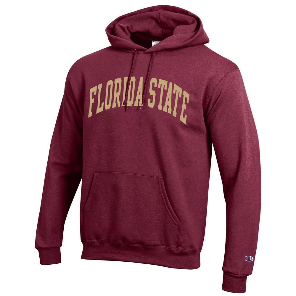 Sweat à capuche en polaire Basic Arch pour homme Champion Garnet Florida State Seminoles