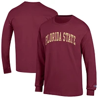 Men's Champion  Garnet Florida State Seminoles Basic Arch Long Sleeve T-Shirt