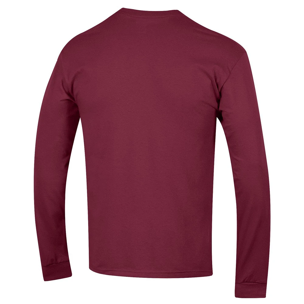 Men's Champion  Garnet Florida State Seminoles Basic Arch Long Sleeve T-Shirt
