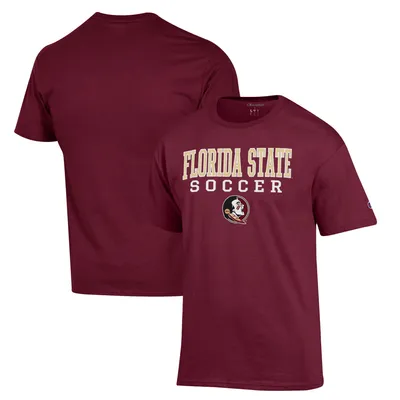 Florida State Seminoles Champion Soccer Stack Logo T-Shirt