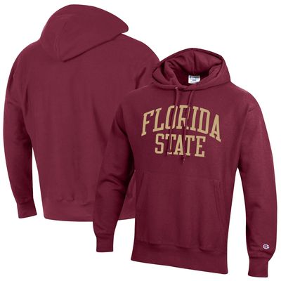 Men's Champion Garnet Florida State Seminoles Team Arch Reverse Weave Pullover Hoodie