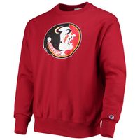 Men's Champion Garnet Florida State Seminoles Vault Logo Reverse Weave Pullover Sweatshirt