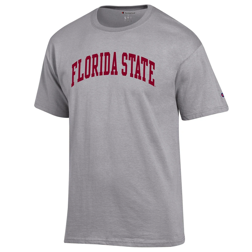 Men's Champion  Heather Gray Florida State Seminoles Basic Arch T-Shirt