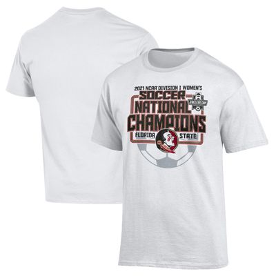 Men's Champion White Florida State Seminoles 2021 NCAA Women's Soccer National Champions Locker Room T-Shirt