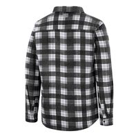 Men's Colosseum Black/White Florida State Seminoles Ellis Plaid Full-Snap Shirt Jacket