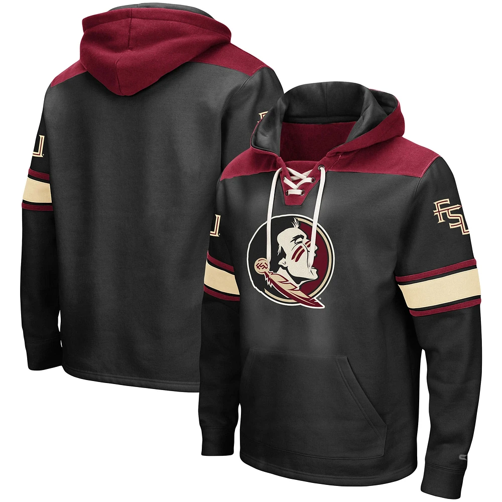 Sweat à capuche lacets Colosseum pour hommes, noir, Florida State Seminoles 2.0