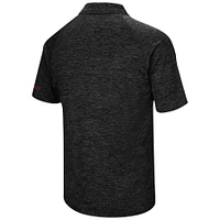 Men's Colosseum Black Florida State Seminoles Big & Tall Down Swing Polo