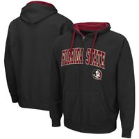 Men's Colosseum Black Florida State Seminoles Big & Tall Full-Zip Hoodie