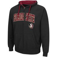 Men's Colosseum Black Florida State Seminoles Big & Tall Full-Zip Hoodie