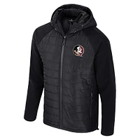 Men's Colosseum Black Florida State Seminoles Block The Sun Full-Zip Hooded Jacket