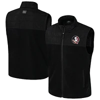 Men's Colosseum  Black Florida State Seminoles Block The Sun Full-Zip Vest