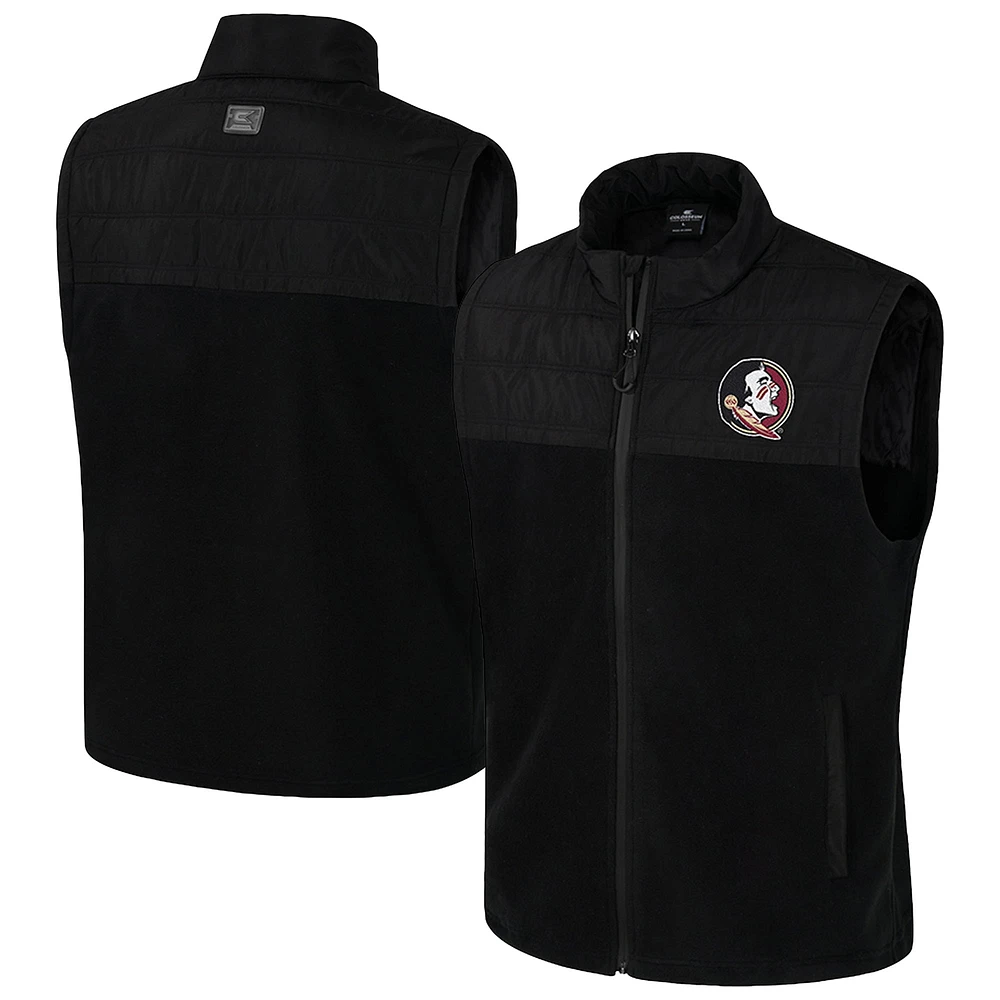 Men's Colosseum  Black Florida State Seminoles Block The Sun Full-Zip Vest