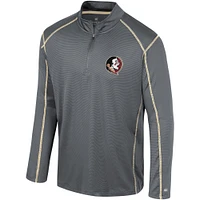 Coupe-vent Colosseum noir Florida State Seminoles Cameron pour hommes avec quart de zip