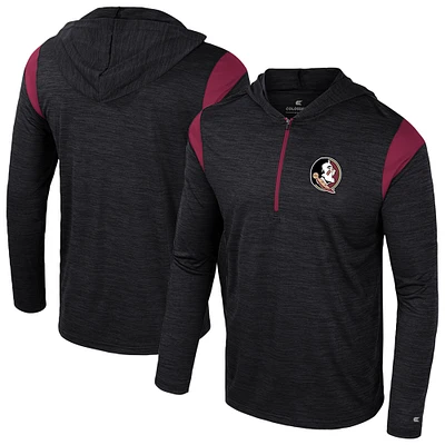 Coupe-vent demi-zip Colosseum Black Florida State Seminoles Dozer pour homme