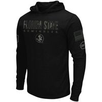 Men's Colosseum Black Florida State Seminoles OHT Military Appreciation Hoodie Long Sleeve T-Shirt