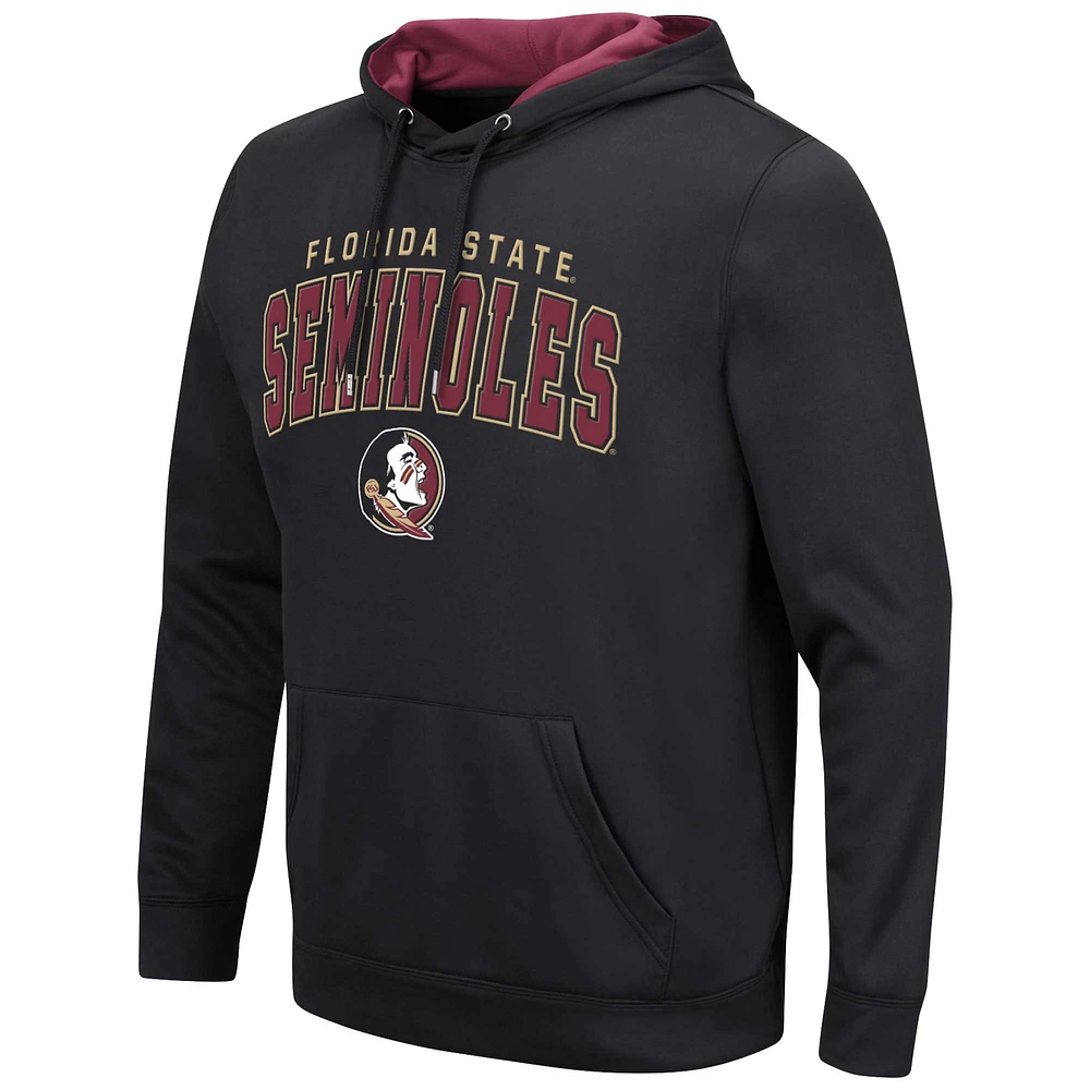 Pull à capuche Colosseum Black Florida State Seminoles Resistance pour hommes