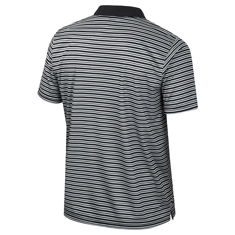 Men's Colosseum Black Florida State Seminoles Striped Polo