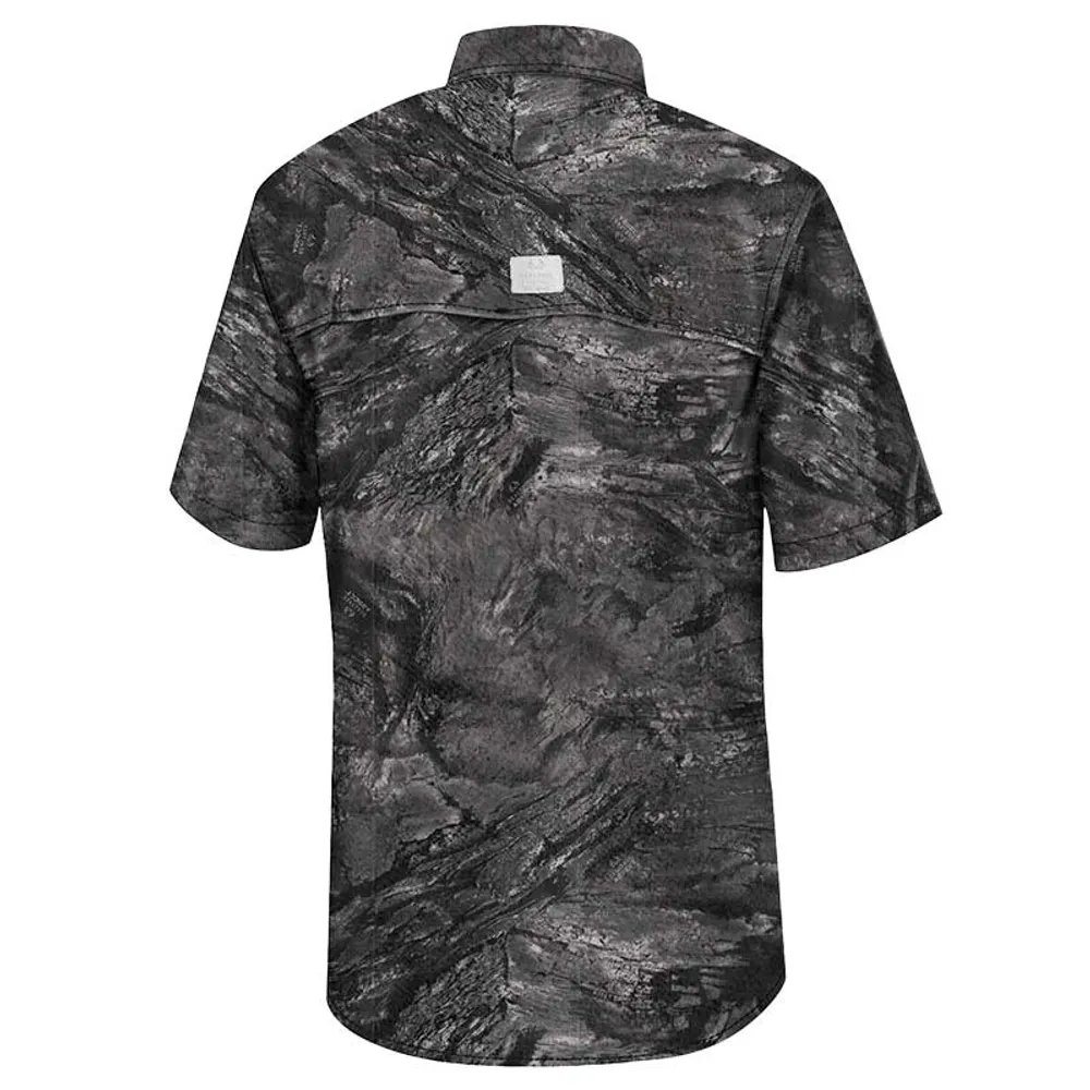 Colosseum Charcoal Florida State Seminoles Realtree Aspect Charter Chemise de pêche à boutons complets pour homme