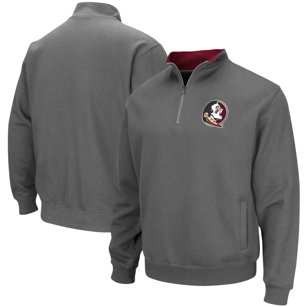 Men's Colosseum Charcoal Florida State Seminoles Tortugas Logo Quarter-Zip Pullover Jacket