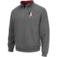 Men's Colosseum Charcoal Florida State Seminoles Tortugas Logo Quarter-Zip Pullover Jacket