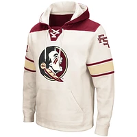 Sweat à capuche lacets Colosseum Cream Florida State Seminoles 2.0 pour hommes