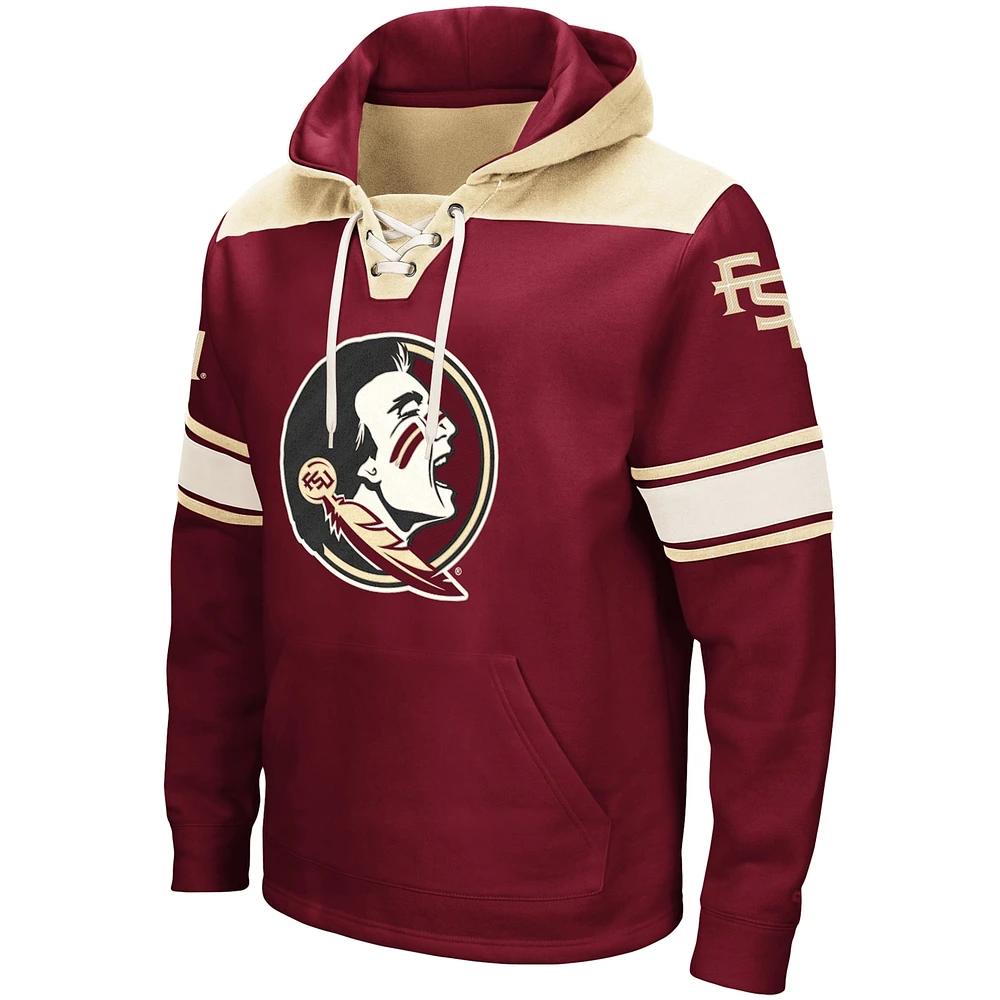 Men's Colosseum Garnet Florida State Seminoles 2.0 Lace-Up Pullover Hoodie