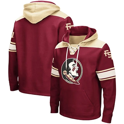 Men's Colosseum Garnet Florida State Seminoles 2.0 Lace-Up Pullover Hoodie