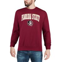 Men's Colosseum Garnet Florida State Seminoles Arch & Logo Crew Neck Sweatshirt