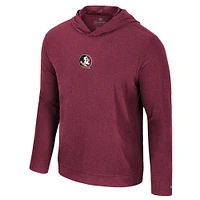 T-shirt à capuche manches longues pour hommes Colosseum Garnet Florida State Seminoles