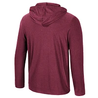 T-shirt à capuche manches longues pour hommes Colosseum Garnet Florida State Seminoles
