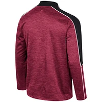 Men's Colosseum Garnet Florida State Seminoles Marled Half-Zip Jacket