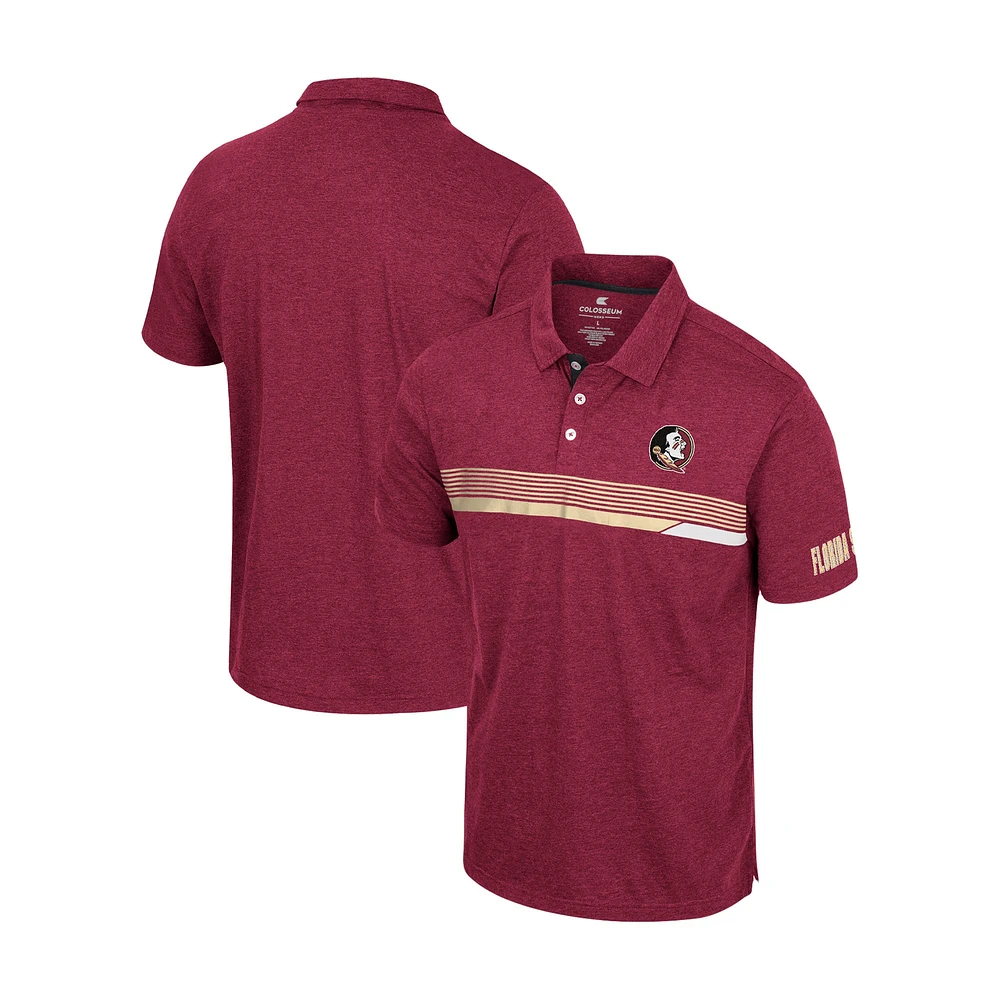 Men's Colosseum  Garnet Florida State Seminoles No Problemo Polo