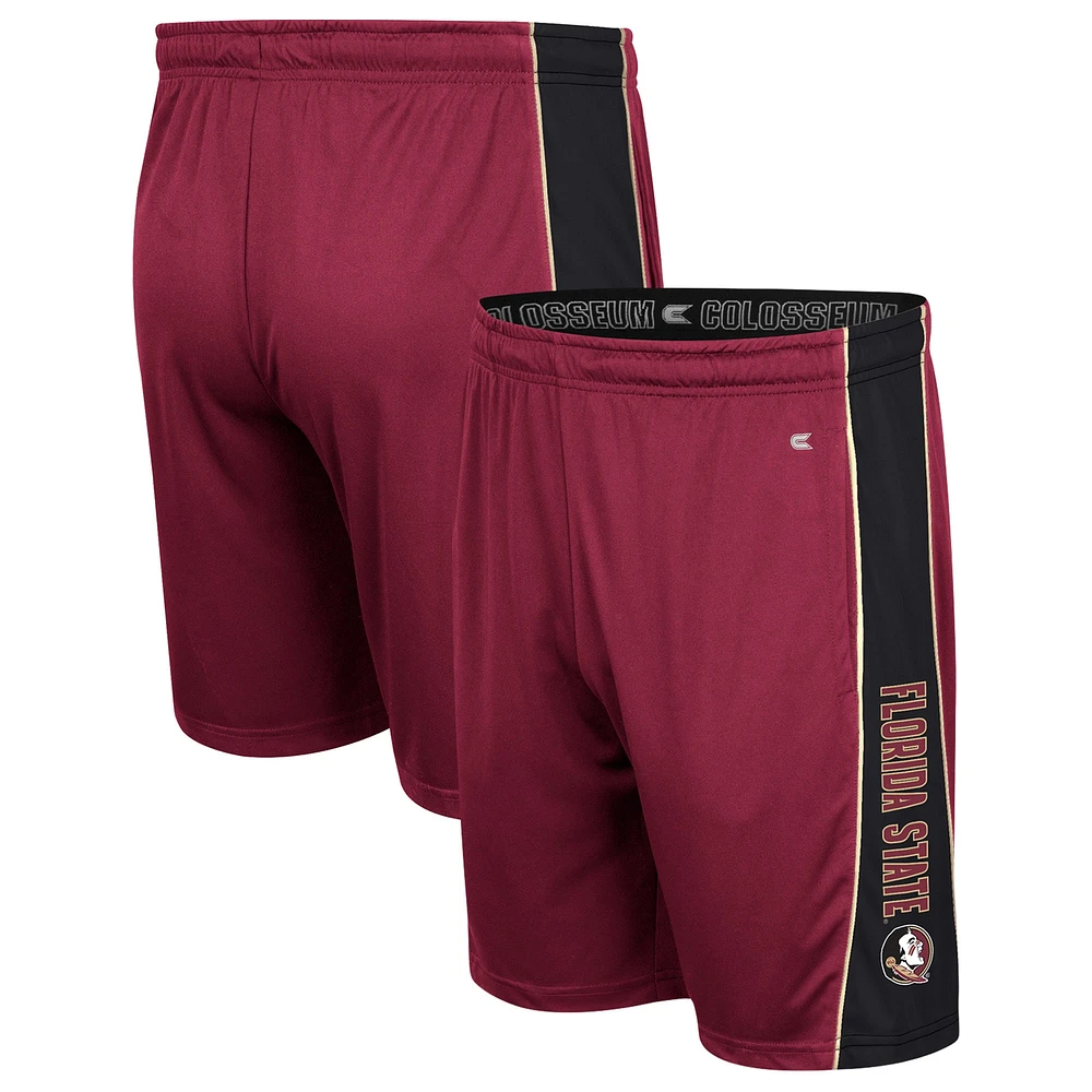 Men's Colosseum Garnet Florida State Seminoles Panel Shorts