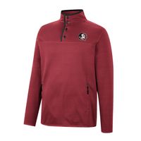 Men's Colosseum Garnet Florida State Seminoles Rebound Quarter-Snap Jacket