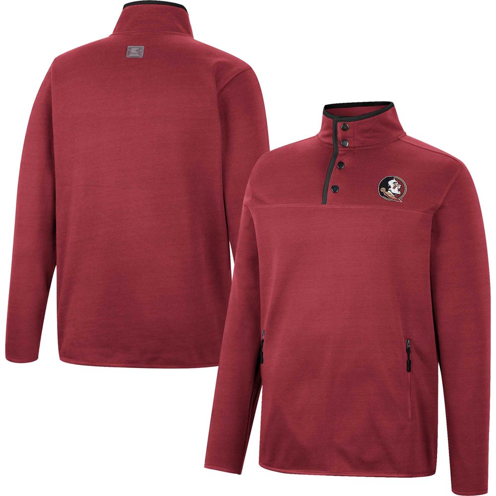 Men's Colosseum Garnet Florida State Seminoles Rebound Quarter-Snap Jacket