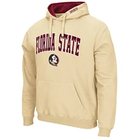Men's Colosseum Gold Florida State Seminoles Arch & Logo 3.0 Pullover Hoodie