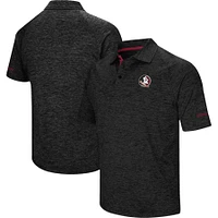 Polo pour homme Colosseum Heather noir chiné Florida State Seminoles Down Swing