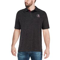 Men's Colosseum Heather Black Florida State Seminoles Down Swing Polo