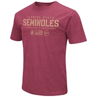 Colosseum Heather Garnet Florida State Seminoles OHT Military Appreciation Flag 2.0 T-shirt pour homme