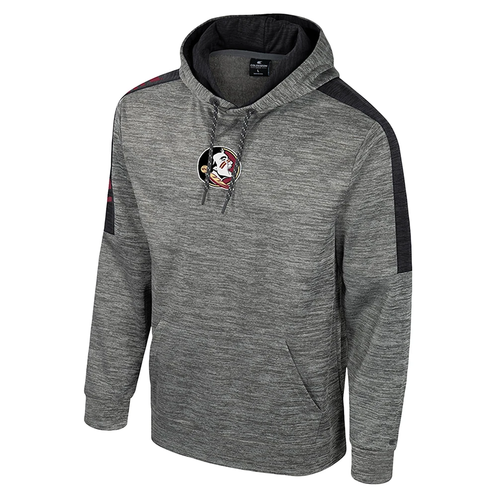 Men's Colosseum Heather Gray Florida State Seminoles Dozer Pullover Hoodie