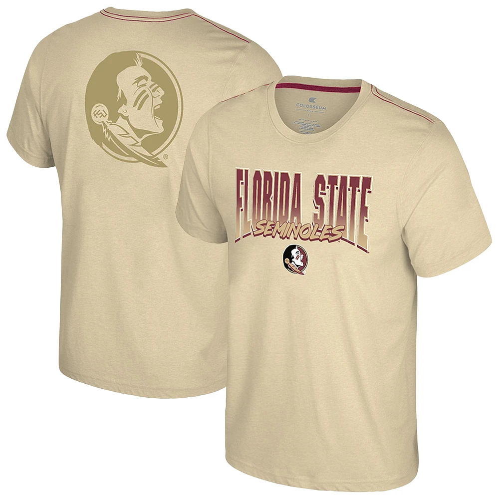 Men's Colosseum Vegas Gold Florida State Seminoles Dual Logo T-Shirt
