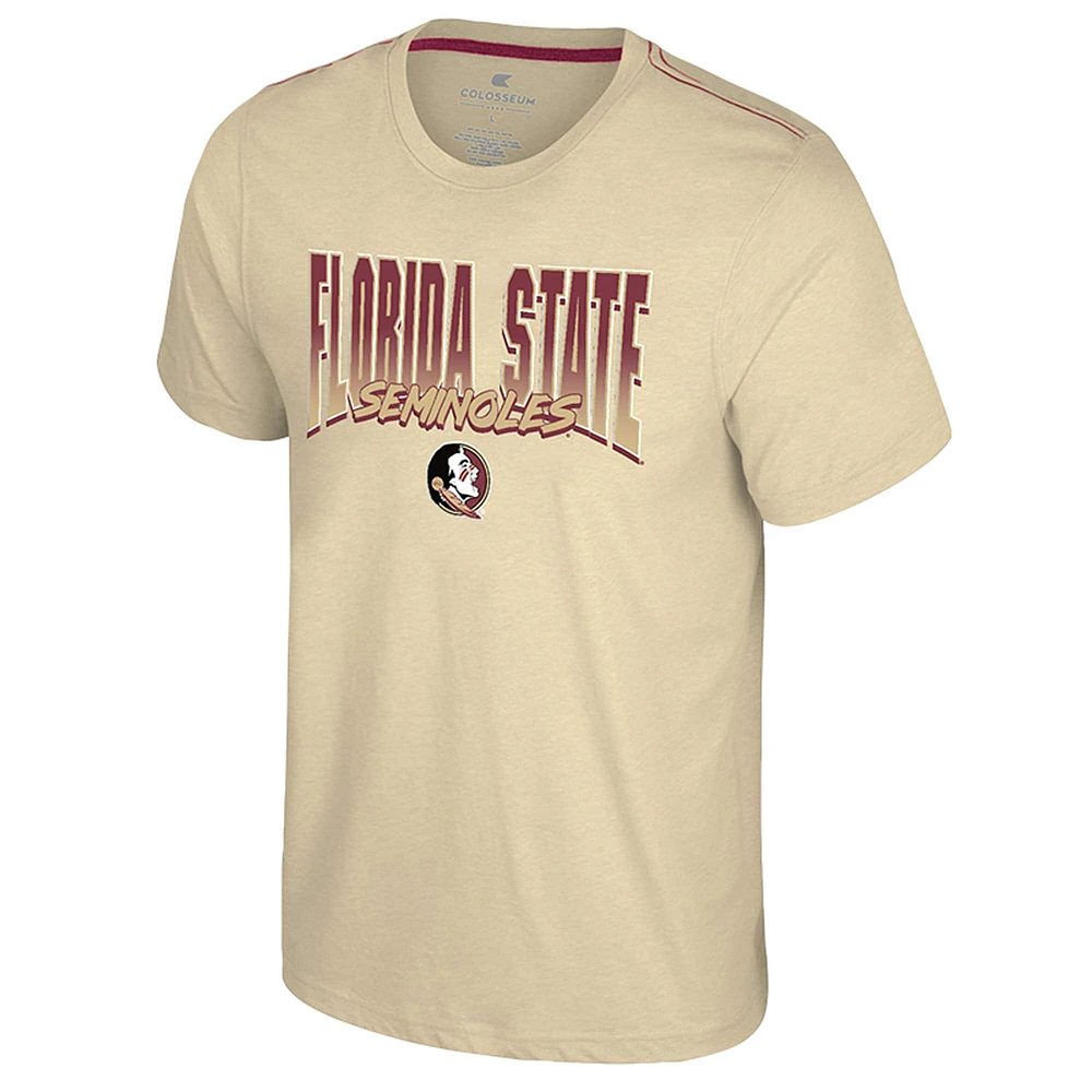 Men's Colosseum Vegas Gold Florida State Seminoles Dual Logo T-Shirt