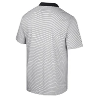 Men's Colosseum White/Black Florida State Seminoles Print Stripe Polo