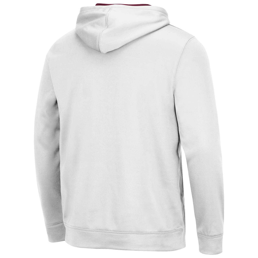 Men's Colosseum White Florida State Seminoles Resistance Pullover Hoodie