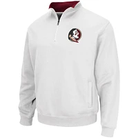 Colosseum White Florida State Seminoles Tortugas Logo Quarter-Zip Pullover Jacket