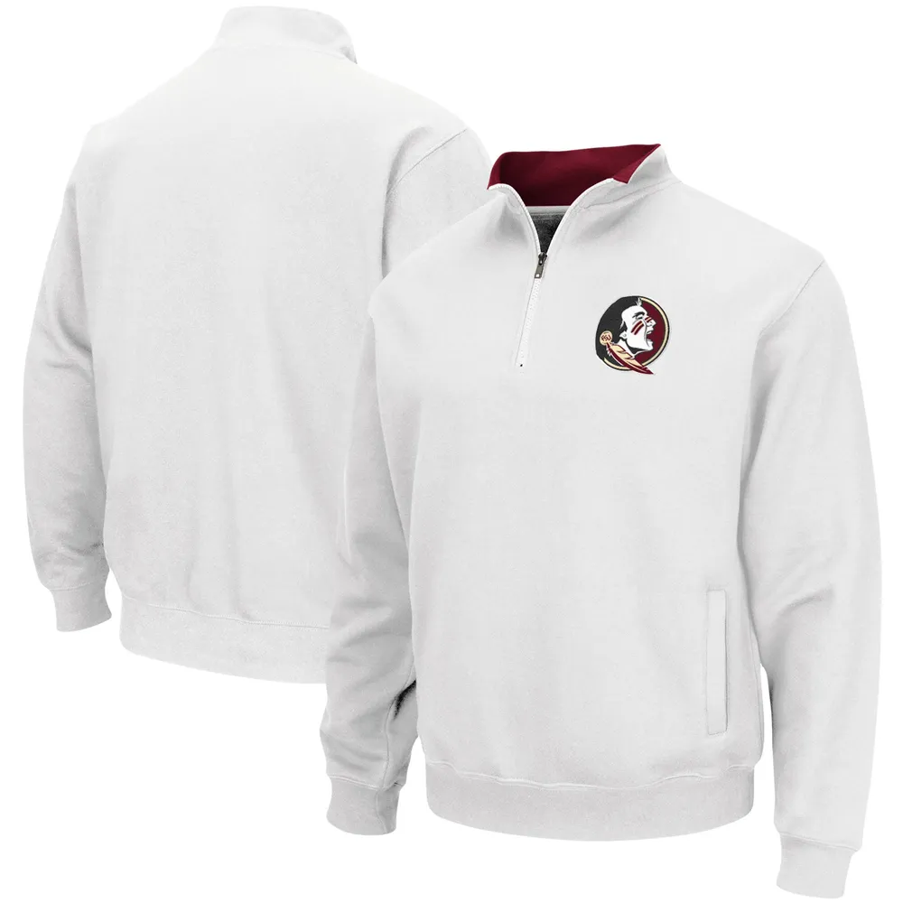 Colosseum White Florida State Seminoles Tortugas Logo Quarter-Zip Pullover Jacket